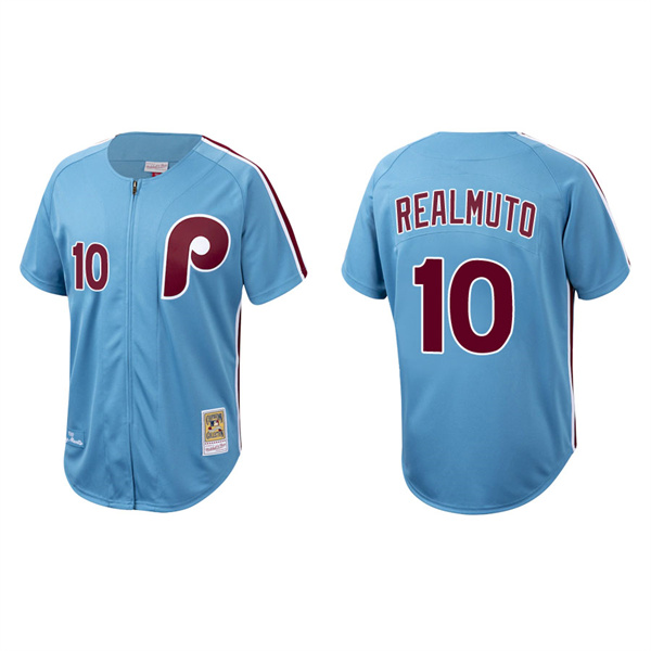 Men's Philadelphia Phillies J.T. Realmuto Light Blue Authentic Cooperstown Collection Jersey