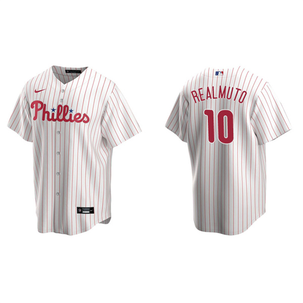 Men's Philadelphia Phillies J.T. Realmuto White Replica Home Jersey