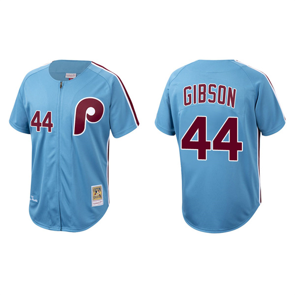 Men's Philadelphia Phillies Kyle Gibson Light Blue Authentic Cooperstown Collection Jersey