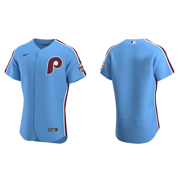 Men's Philadelphia Phillies Light Blue Authentic Alternate Jersey