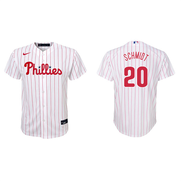 Youth Philadelphia Phillies Mike Schmidt White Replica Home Jersey