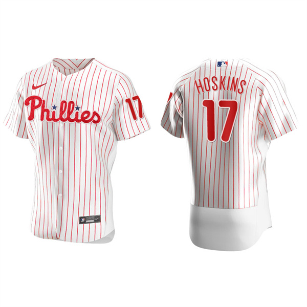 Men's Philadelphia Phillies Rhys Hoskins White Authentic Home Jersey