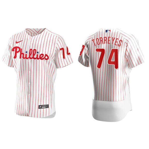 Men's Philadelphia Phillies Ronald Torreyes White Authentic Home Jersey