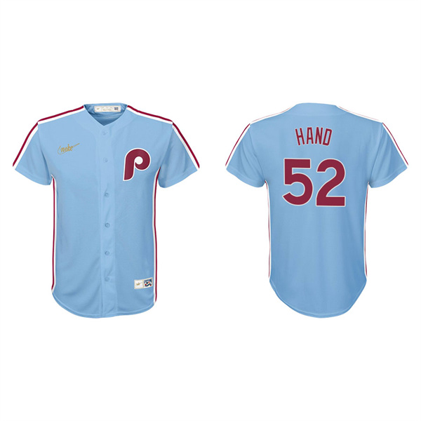 Youth Philadelphia Phillies Brad Hand Light Blue Cooperstown Collection Jersey