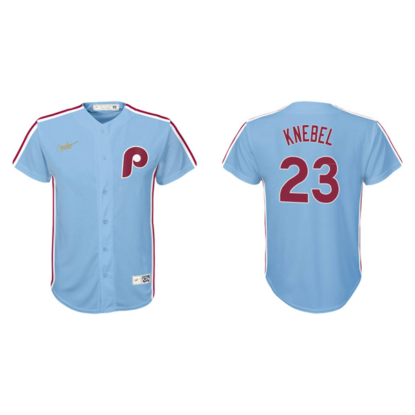 Youth Philadelphia Phillies Corey Knebel Light Blue Cooperstown Collection Jersey