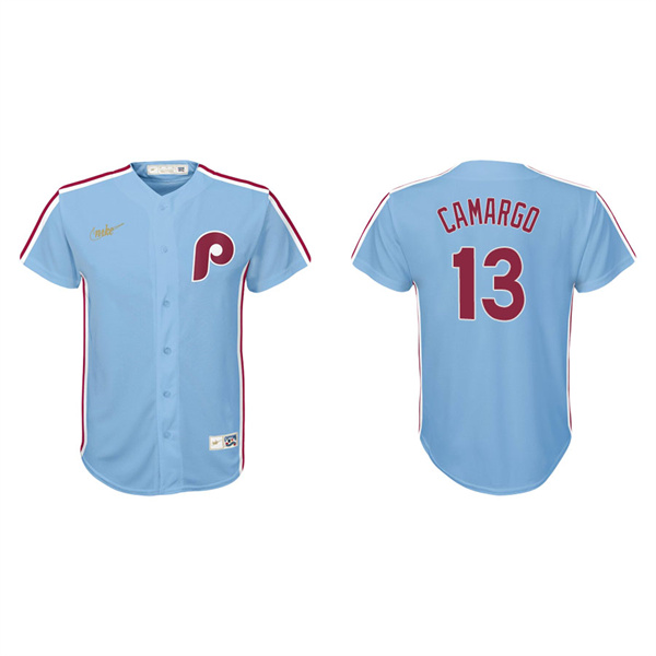 Youth Johan Camargo Philadelphia Phillies Light Blue Cooperstown Collection Jersey