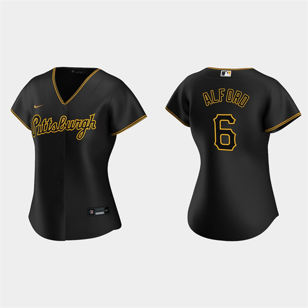 Women's Anthony Alford Pirates Replica Black Jersey