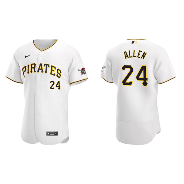 Men's Greg Allen Pittsburgh Pirates White Authentic Home Jersey