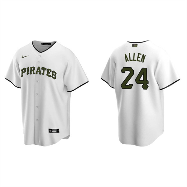 Men's Greg Allen Pittsburgh Pirates White Replica Alternate Jersey