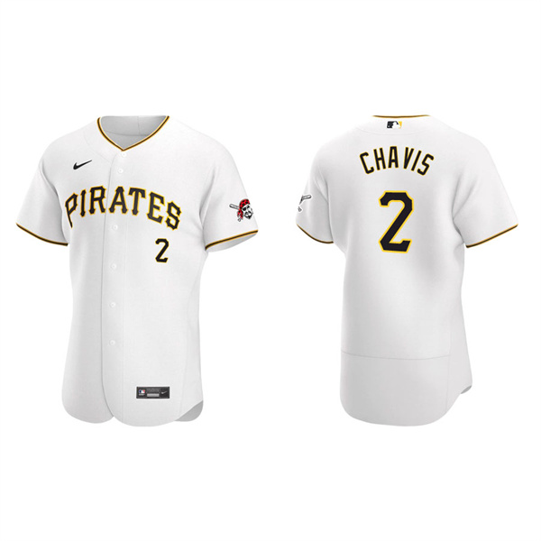 Men's Michael Chavis Pittsburgh Pirates White Authentic Home Jersey