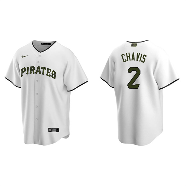 Men's Michael Chavis Pittsburgh Pirates White Replica Alternate Jersey