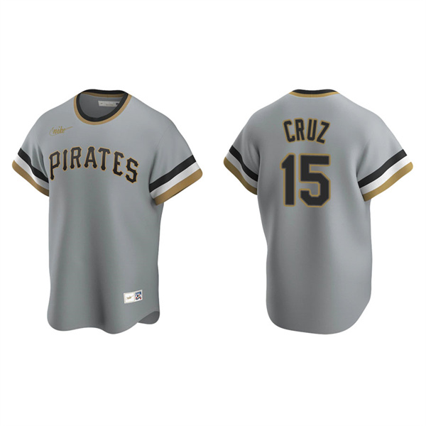 Men's Oneil Cruz Pittsburgh Pirates Gray Cooperstown Collection Road Jersey