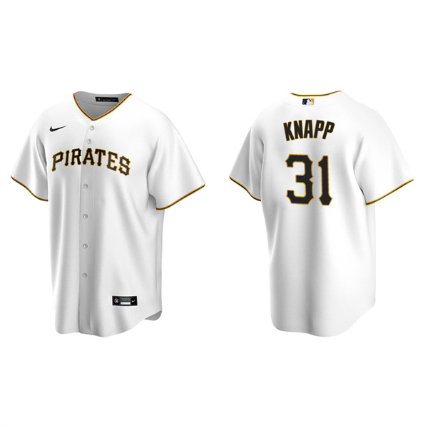Men's Pittsburgh Pirates Andrew Knapp White Replica Home Jersey