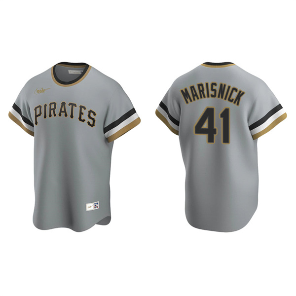 Men's Pittsburgh Pirates Jake Marisnick Gray Cooperstown Collection Road Jersey