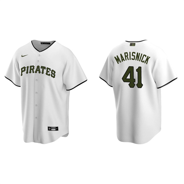 Men's Pittsburgh Pirates Jake Marisnick White Replica Alternate Jersey