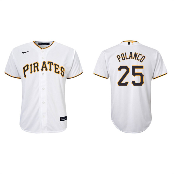 Youth Pittsburgh Pirates Gregory Polanco White Replica Home Jersey