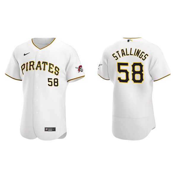 Men's Pittsburgh Pirates Jacob Stallings White Authentic Home Jersey