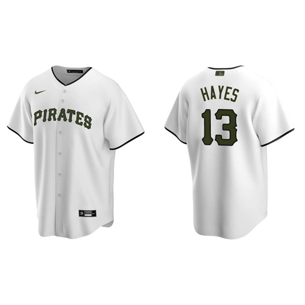 Men's Pittsburgh Pirates Ke'Bryan Hayes White Replica Alternate Jersey