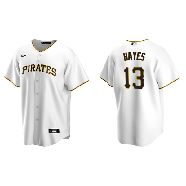 Men's Pittsburgh Pirates Ke'Bryan Hayes White Replica Home Jersey