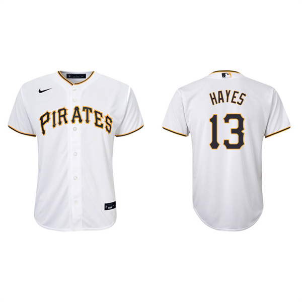Youth Pittsburgh Pirates Ke'Bryan Hayes White Replica Home Jersey