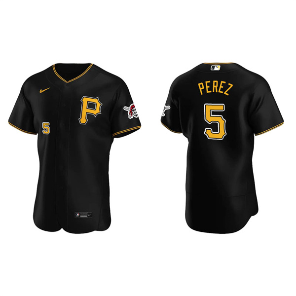 Men's Pittsburgh Pirates Michael Perez Black Authentic Alternate Jersey