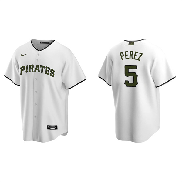 Men's Pittsburgh Pirates Michael Perez White Replica Alternate Jersey