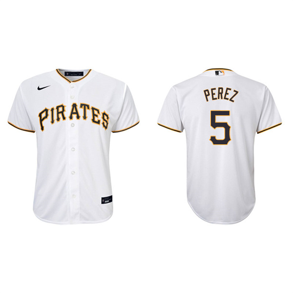 Youth Pittsburgh Pirates Michael Perez White Replica Home Jersey