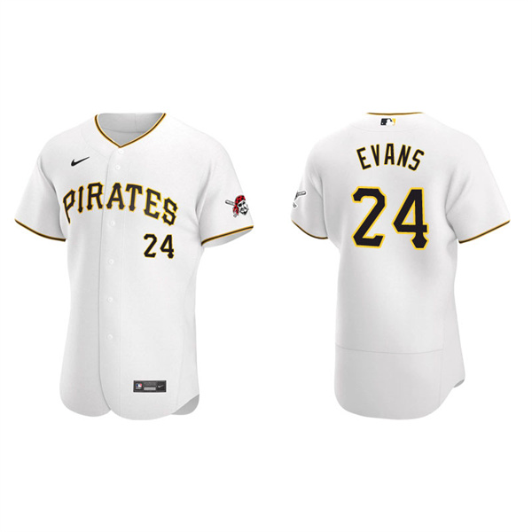 Men's Pittsburgh Pirates Phillip Evans White Authentic Home Jersey