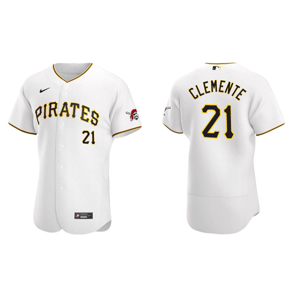 Men's Pittsburgh Pirates Roberto Clemente White Authentic Home Jersey