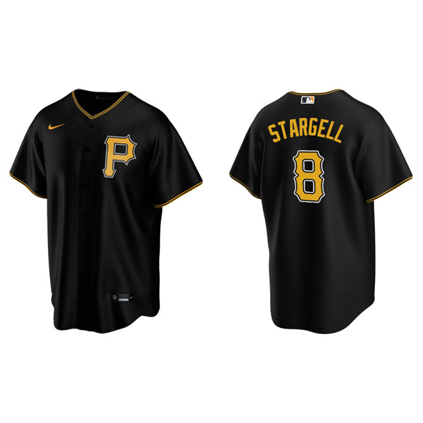 Men's Pittsburgh Pirates Willie Stargell Black Replica Alternate Jersey