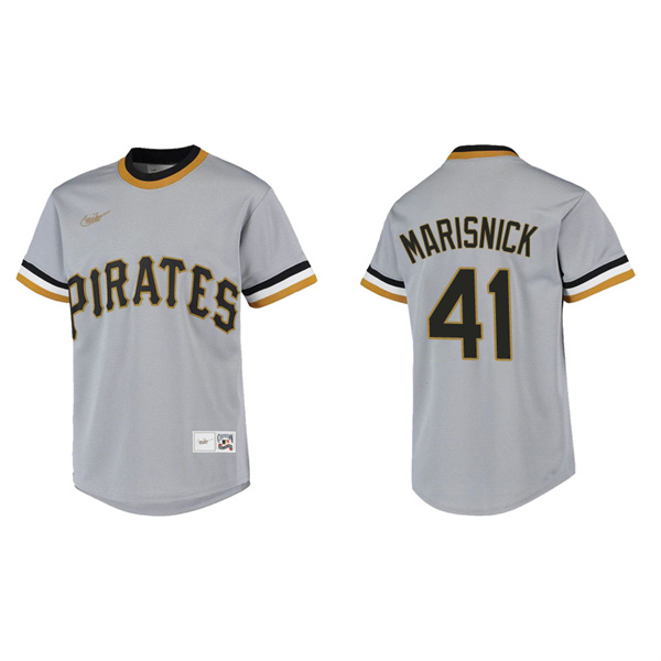 Youth Pittsburgh Pirates Jake Marisnick Gray Cooperstown Collection Jersey