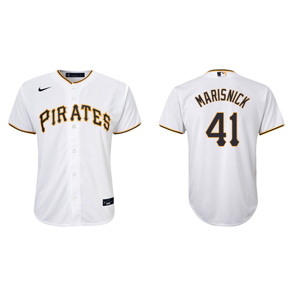 Youth Pittsburgh Pirates Jake Marisnick White Replica Home Jersey