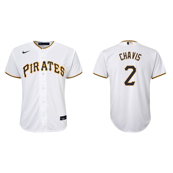 Youth Michael Chavis Pittsburgh Pirates White Replica Home Jersey