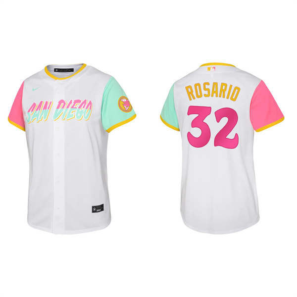 Youth Eguy Rosario San Diego Padres White 2022 City Connect Replica Jersey