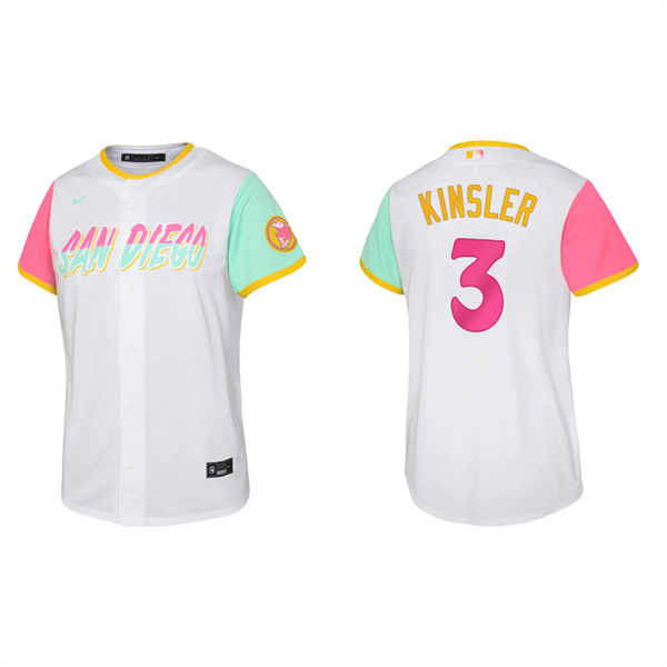 Youth Ian Kinsler San Diego Padres White 2022 City Connect Replica Jersey