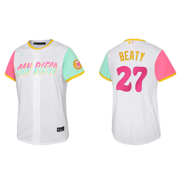 Youth Matt Beaty San Diego Padres White 2022 City Connect Replica Jersey