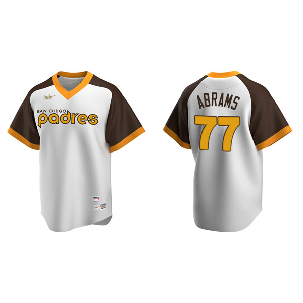 Men's San Diego Padres CJ Abrams White Cooperstown Collection Home Jersey