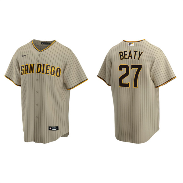 Men's San Diego Padres Matt Beaty Sand Brown Replica Alternate Jersey