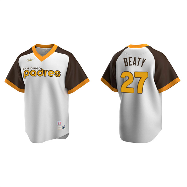 Men's San Diego Padres Matt Beaty White Cooperstown Collection Home Jersey