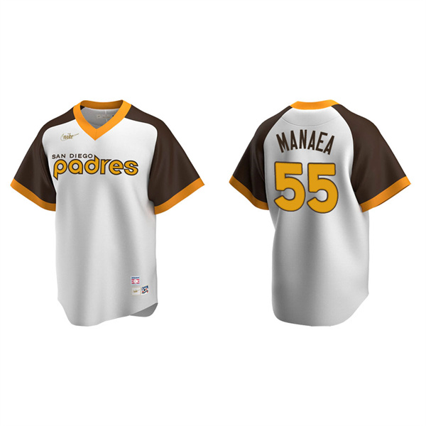 Men's San Diego Padres Sean Manaea White Cooperstown Collection Home Jersey