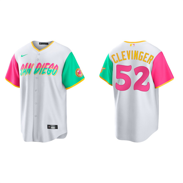 Men's Mike Clevinger San Diego Padres White 2022 City Connect Replica Jersey
