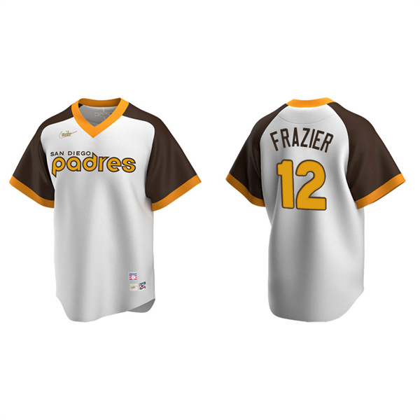 Men's San Diego Padres Adam Frazier White Cooperstown Collection Home Jersey