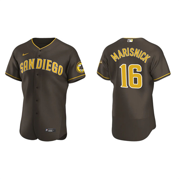 Men's San Diego Padres Jake Marisnick Brown Authentic Road Jersey