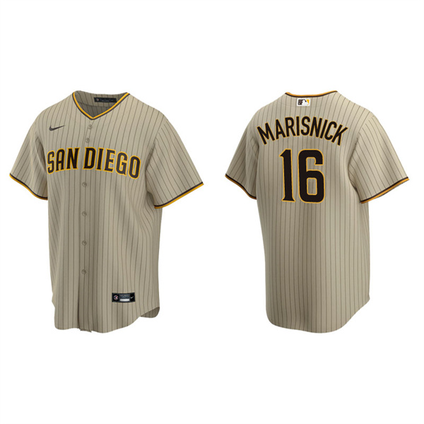 Men's San Diego Padres Jake Marisnick Sand Brown Replica Alternate Jersey