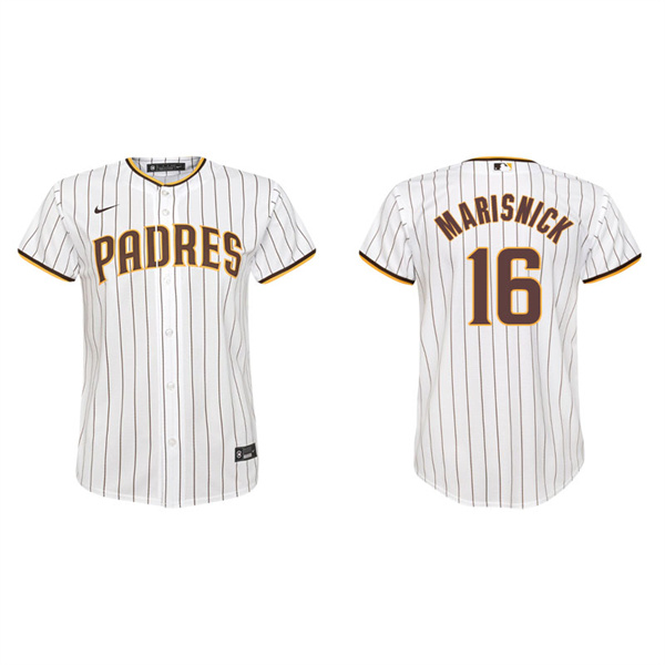 Youth San Diego Padres Jake Marisnick White Replica Home Jersey