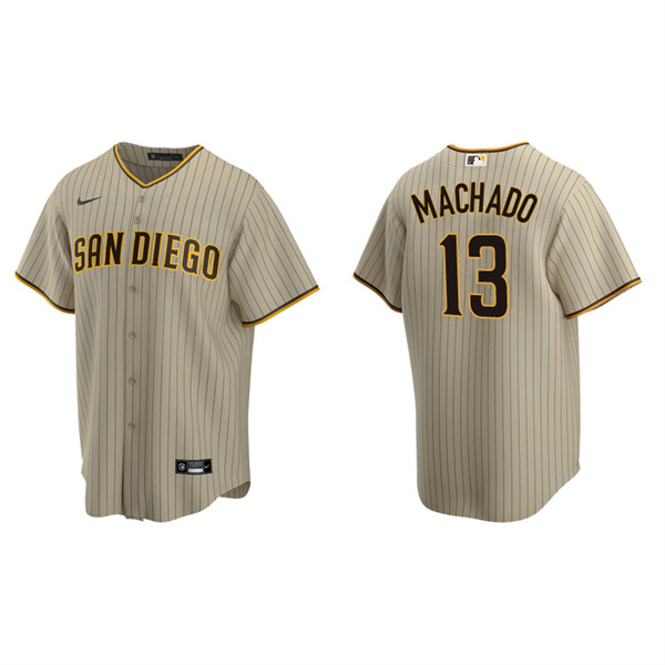 Men's San Diego Padres Manny Machado Sand Brown Replica Alternate Jersey