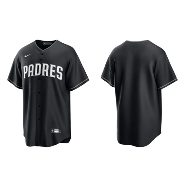 Men's San Diego Padres Black White Replica Official Jersey