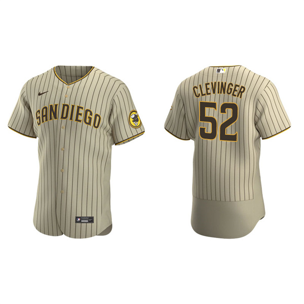 Men's San Diego Padres Mike Clevinger Tan Brown Authentic Alternate Jersey