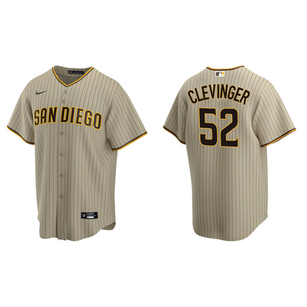 Men's San Diego Padres Mike Clevinger Sand Brown Replica Alternate Jersey