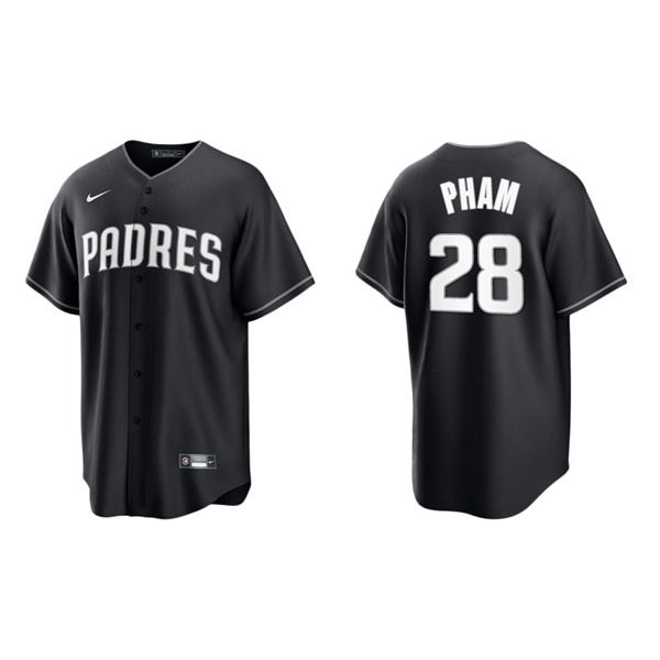 Men's San Diego Padres Tommy Pham Black White Replica Official Jersey